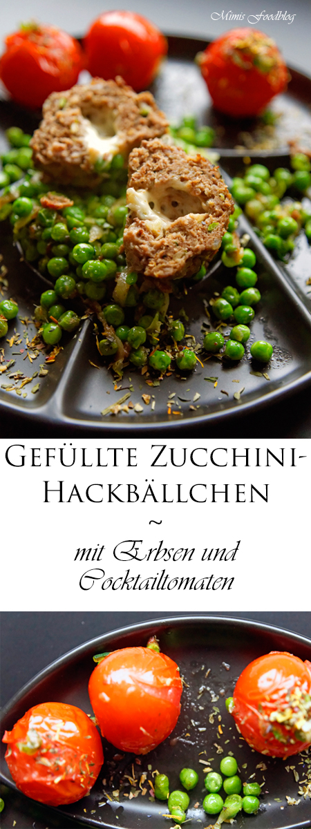 Gefüllte Zucchini-Hackbällchen mit Erbsen - Mimis Foodblog