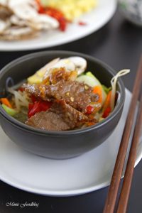 Rindfleisch mit Glasnudeln ein leckeres asiatisches Bowl Rezept 5
