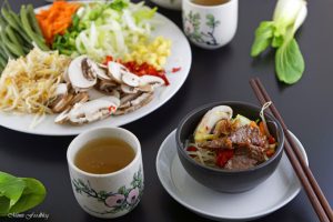 Rindfleisch mit Glasnudeln ein leckeres asiatisches Bowl Rezept 6