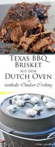 Texas BBQ Brisket aus dem Dutch Oven mit smoky Baked Beans rustikales Outdoor Cooking 19 1