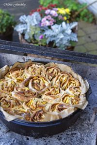 Kürbis Marzipan Mandel Kuchen aus dem Dutch Oven 7