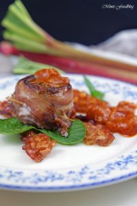 Rhabarber Chutney zu einem Bacon Medaillon eine süß deftige Rhabarber Variation für den Küchenklüngel 6