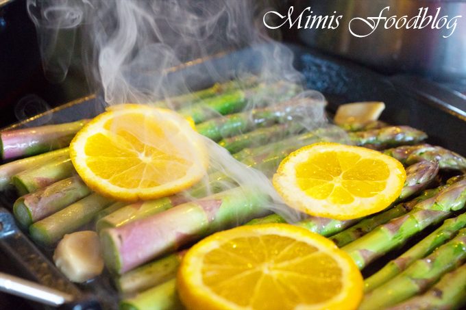 Gebratener Grüner-Spargel mit Balsamicojus