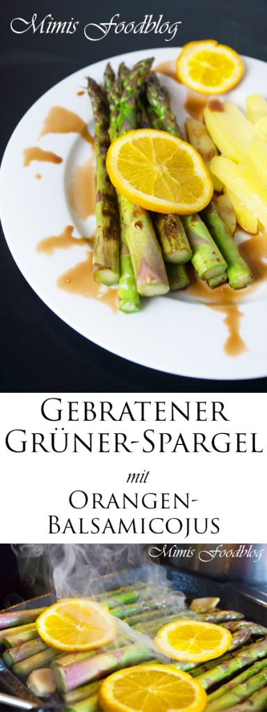 Gebratener Grüner-Spargel mit Balsamicojus