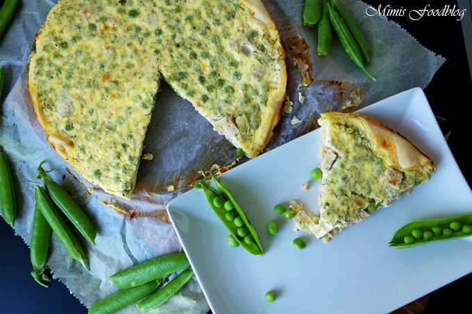 Erbsen-Wildlachs-Quiche mit Rosmarin