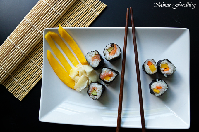 Sushi mit Räucherlachs