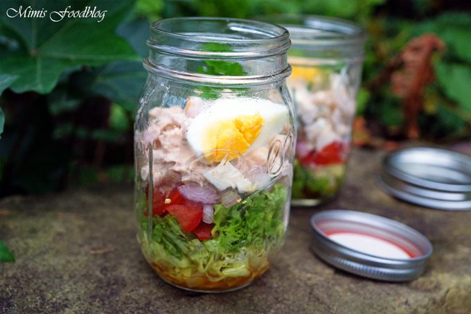 Kichererbsen-Schichtsalat mit Thunfisch