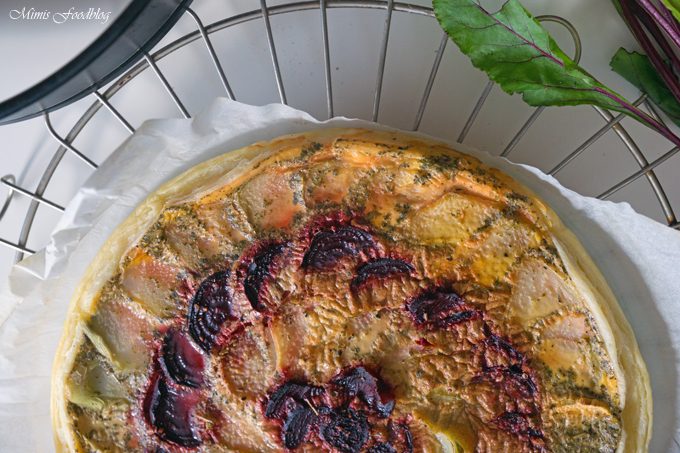 Rote Bete Kohlrabi Quiche