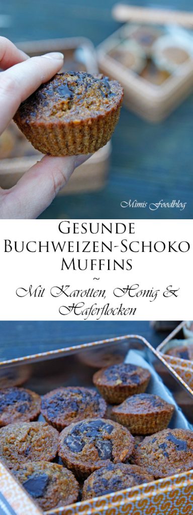 Gesunde Buchweizen-Schoko-Muffins mit Karotten und Haferflocken - Mimis ...