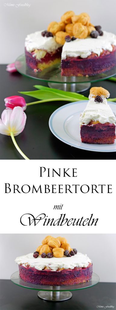 Brombeertorte mit Windbeuteln ~ optisch der Hit auf jeder Kuchentafel ...
