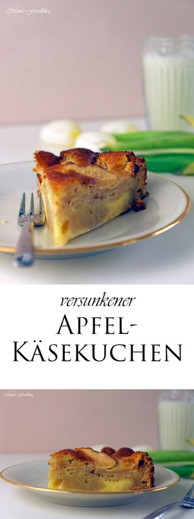 Versunkener Apfel-Käsekuchen ~ rustikaler Flair auf dem Kaffeetisch ...
