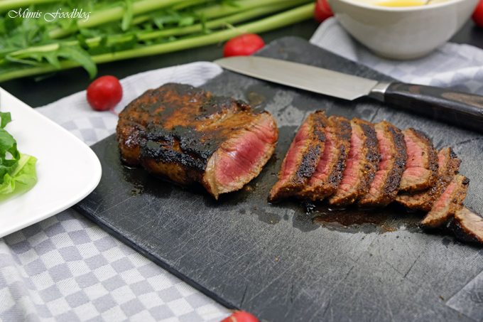 In Honig-Senf-Whiskey glasiertes Rumpsteak ~ saftig, aromatisches Steak