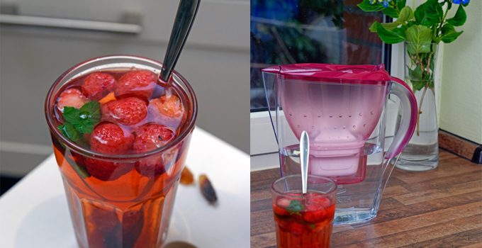Anzeige Fruchtiger Erdbeer Minz Tee Gewinnspiel Heißes gegen Hitze mit den BRITA Tischwasserfiltern 8