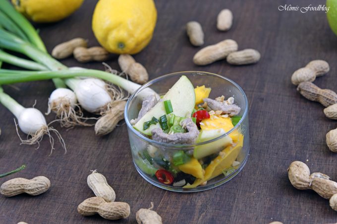Thailändischer Salat aus grünen Äpfeln und Mangos ~ Yam ma muang, eine kulinarische Urlaubsreise