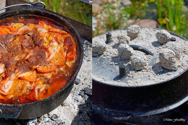 Schichtfleisch mit selbstgemachter BBQ-Sauce ~ der Klassiker aus dem Dutch Oven