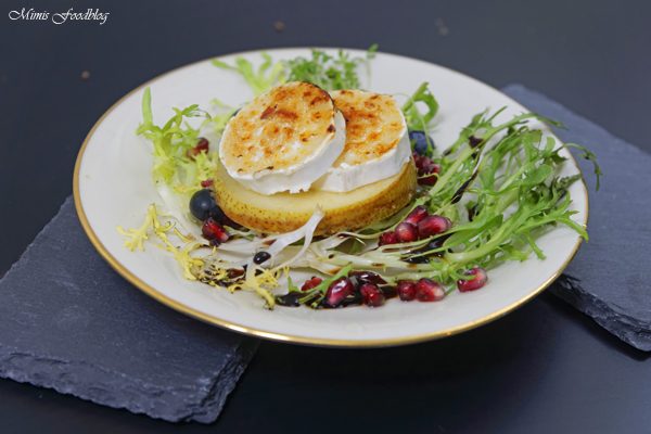 Karamellisierte Birne mit Ziegenkäse ~ Eine winterliche Vorspeise