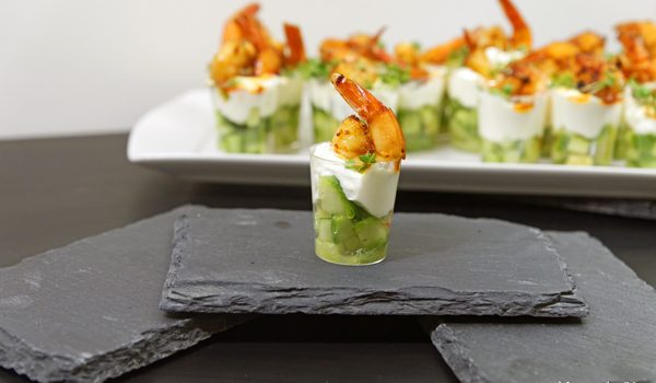 Amuse Gueule mit Avocado und Shrimps der perfekte Sart für ein geselliges Menü 4